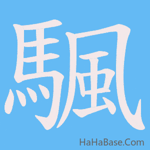 《颿》的筆順動畫寫字動畫演示