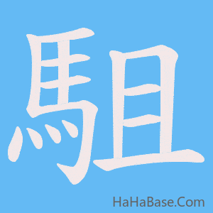 《駔》的筆順動畫寫字動畫演示