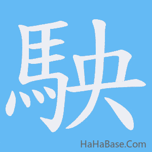 《駚》的筆順動畫寫字動畫演示