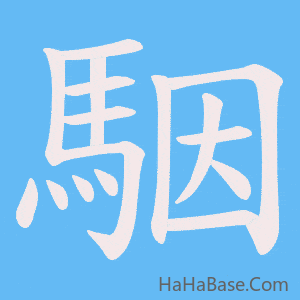 《駰》的筆順動畫寫字動畫演示