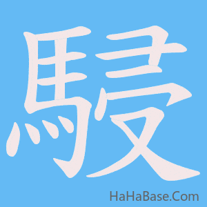 《駸》的筆順動畫寫字動畫演示