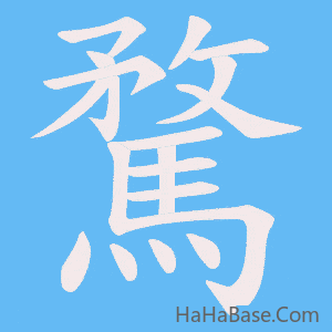 《騖》的筆順動畫寫字動畫演示