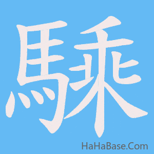 《騬》的筆順動畫寫字動畫演示