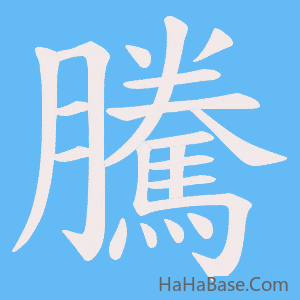《騰》的筆順動畫寫字動畫演示