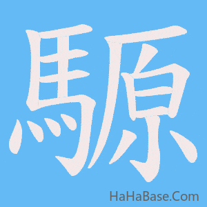 《騵》的筆順動畫寫字動畫演示