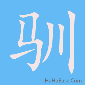 《驯》的筆順動畫寫字動畫演示