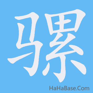 《骡》的筆順動畫寫字動畫演示