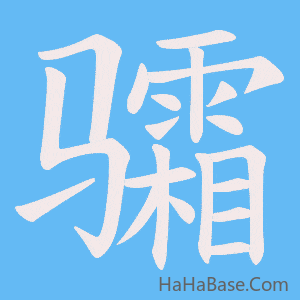 《骦》的筆順動畫寫字動畫演示
