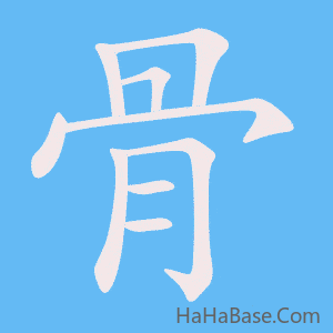 《骨》的筆順動畫寫字動畫演示