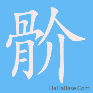 《骱》的筆順動畫寫字動畫演示