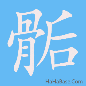 《骺》的筆順動畫寫字動畫演示