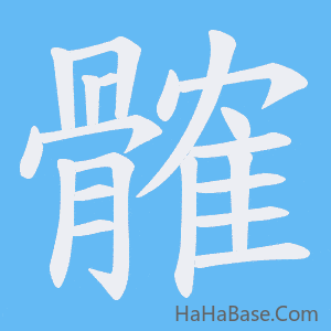 《髉》的筆順動畫寫字動畫演示