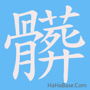 《髒》的筆順動畫寫字動畫演示