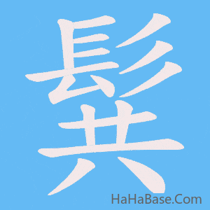 《髸》的筆順動畫寫字動畫演示