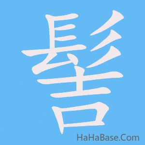 《髻》的筆順動畫寫字動畫演示