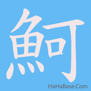 《魺》的筆順動畫寫字動畫演示