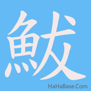《鮁》的筆順動畫寫字動畫演示