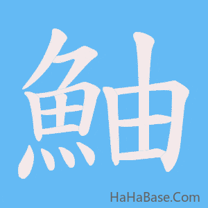 《鮋》的筆順動畫寫字動畫演示