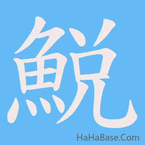 《鮵》的筆順動畫寫字動畫演示