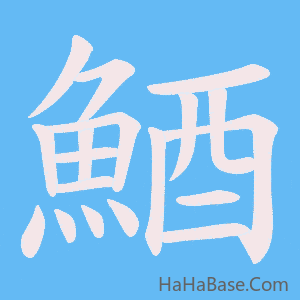 《鯂》的筆順動畫寫字動畫演示