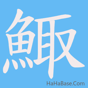 《鯫》的筆順動畫寫字動畫演示
