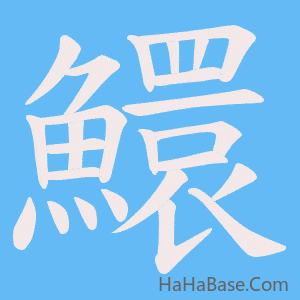 《鱞》的筆順動畫寫字動畫演示