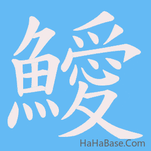 《鱫》的筆順動畫寫字動畫演示