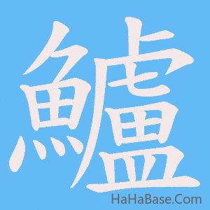 《鱸》的筆順動畫寫字動畫演示