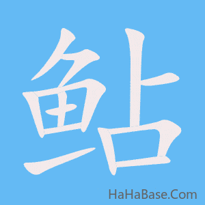 《鲇》的筆順動畫寫字動畫演示