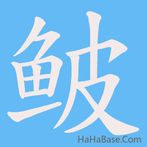 《鲏》的筆順動畫寫字動畫演示