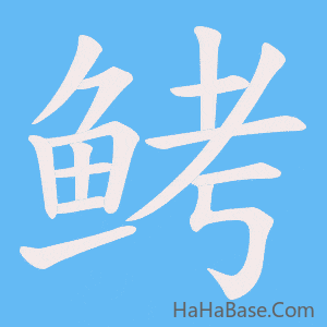 《鲓》的筆順動畫寫字動畫演示