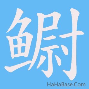 《鳚》的筆順動畫寫字動畫演示