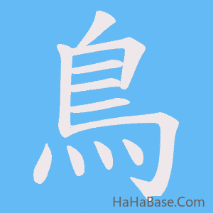 《鳥》的筆順動畫寫字動畫演示