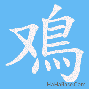 《鳮》的筆順動畫寫字動畫演示