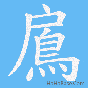 《鳸》的筆順動畫寫字動畫演示