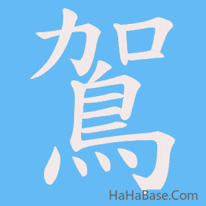 《鴐》的筆順動畫寫字動畫演示