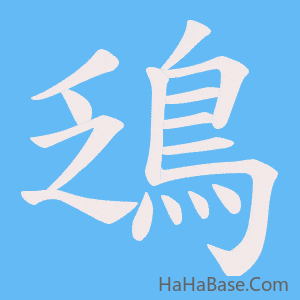 《鴔》的筆順動畫寫字動畫演示