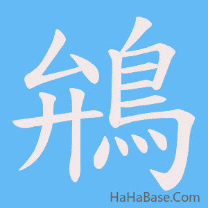《鴘》的筆順動畫寫字動畫演示