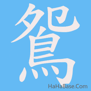 《鴛》的筆順動畫寫字動畫演示