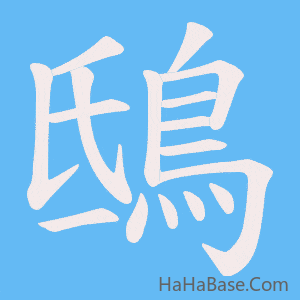 《鴟》的筆順動畫寫字動畫演示