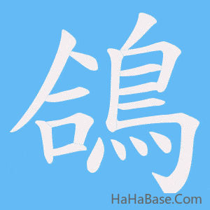 《鴿》的筆順動畫寫字動畫演示