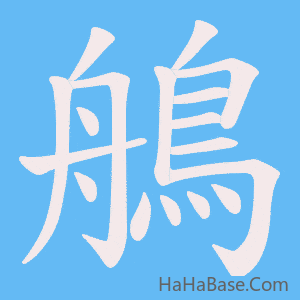 《鵃》的筆順動畫寫字動畫演示