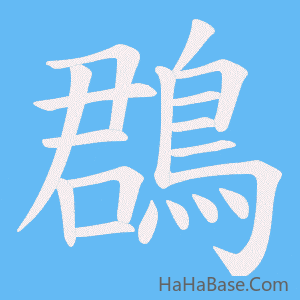 《鵘》的筆順動畫寫字動畫演示