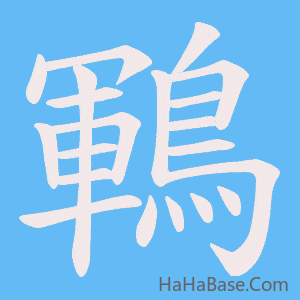 《鶤》的筆順動畫寫字動畫演示
