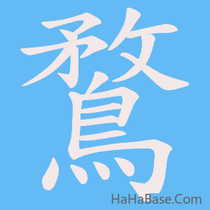 《鶩》的筆順動畫寫字動畫演示