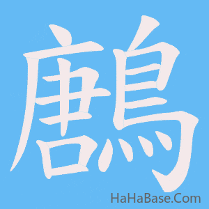 《鶶》的筆順動畫寫字動畫演示