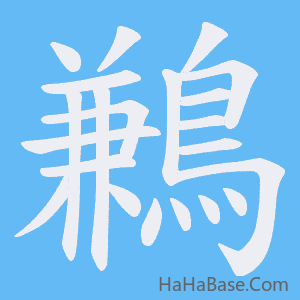 《鶼》的筆順動畫寫字動畫演示