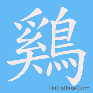 《鷄》的筆順動畫寫字動畫演示