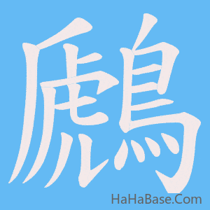 《鷉》的筆順動畫寫字動畫演示