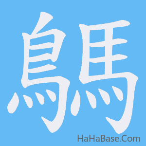 《鷌》的筆順動畫寫字動畫演示